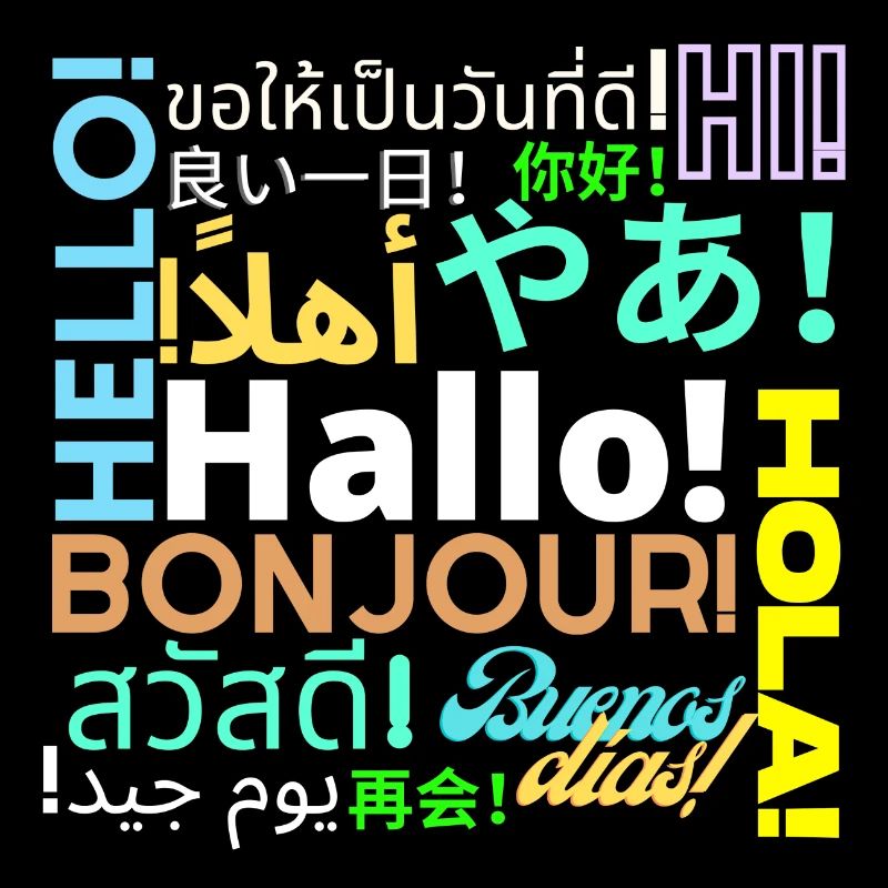 Hello, Hello, Bonjour, Hola, Buenos dias