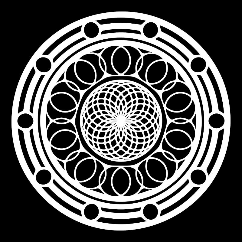 Geometrisches Blumen Mandala runde Muster Form