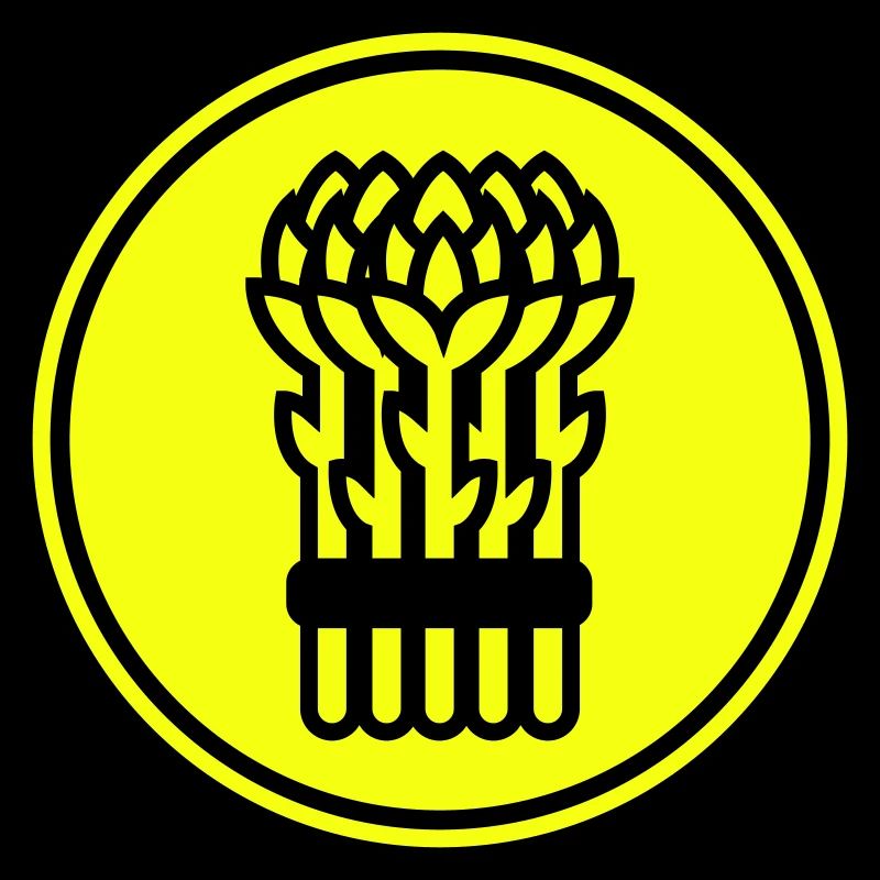 Cercle d’icônes d’asperges