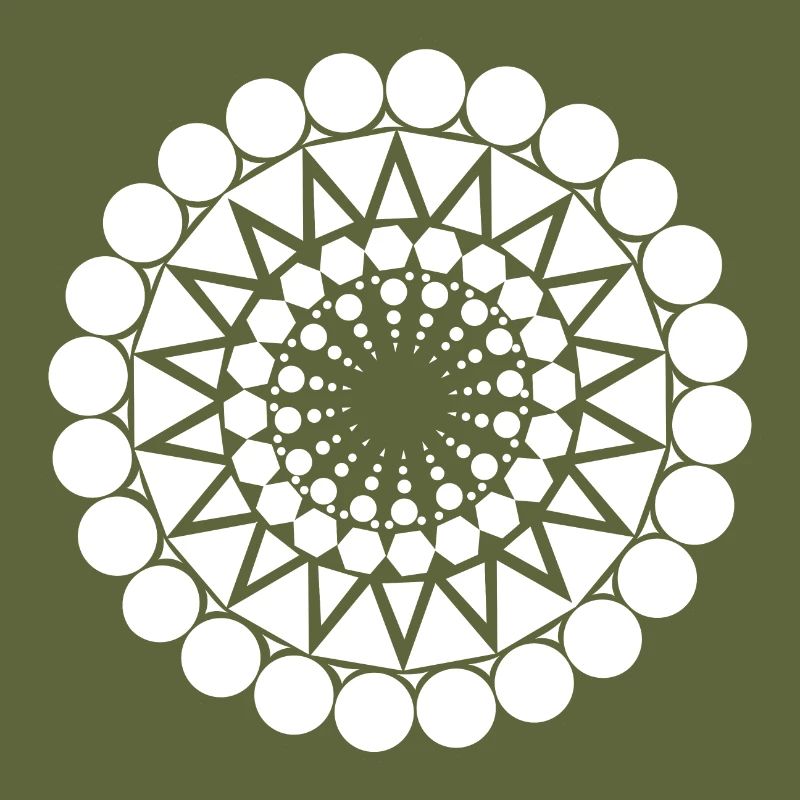 Geometric triangle mandala round pattern shape