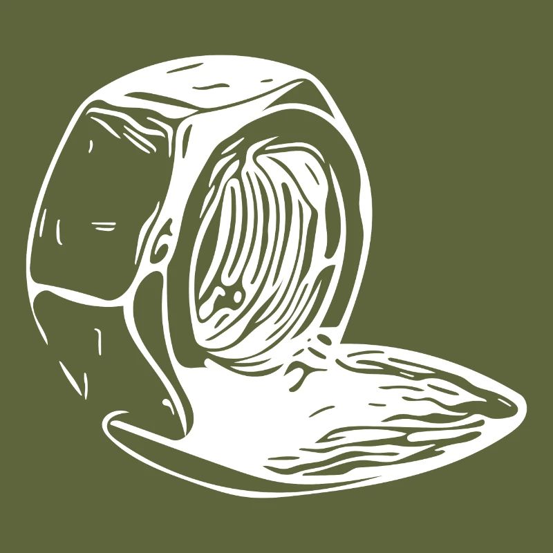 Screw nut vertically melted