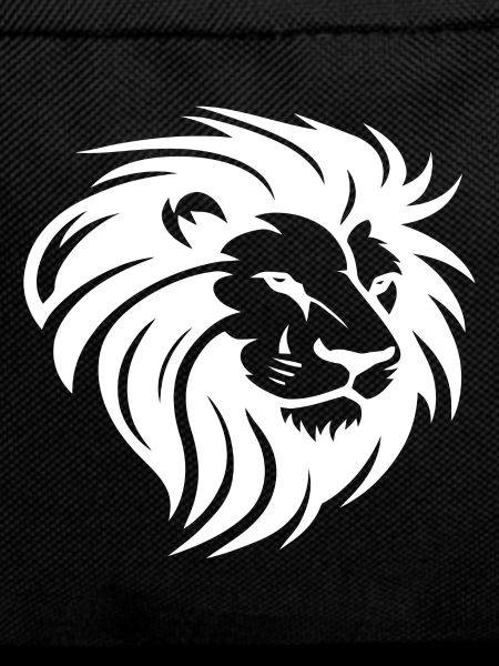 Lion's head with mane