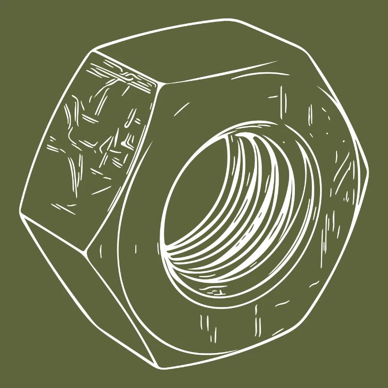 Écrou à vis avec surface rayée