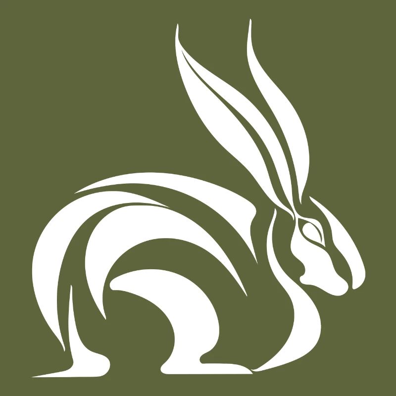Small tattoo bunny cuddly lines rabbit