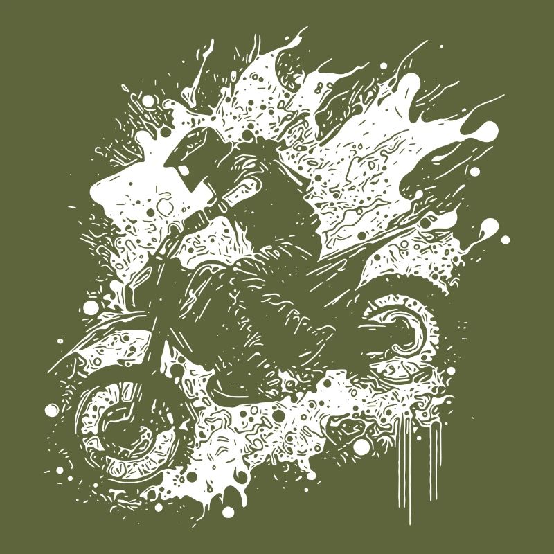 Moto Off-Road Riding Splash Style