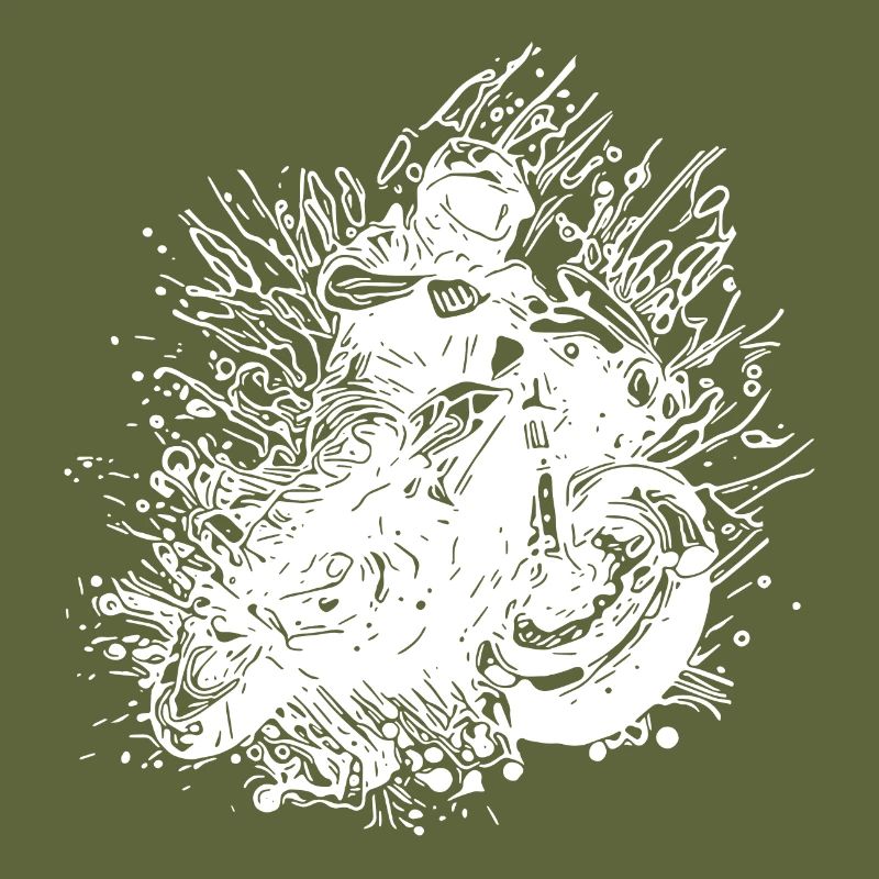 Motorcyclist Road-Trip Splash Biker Style