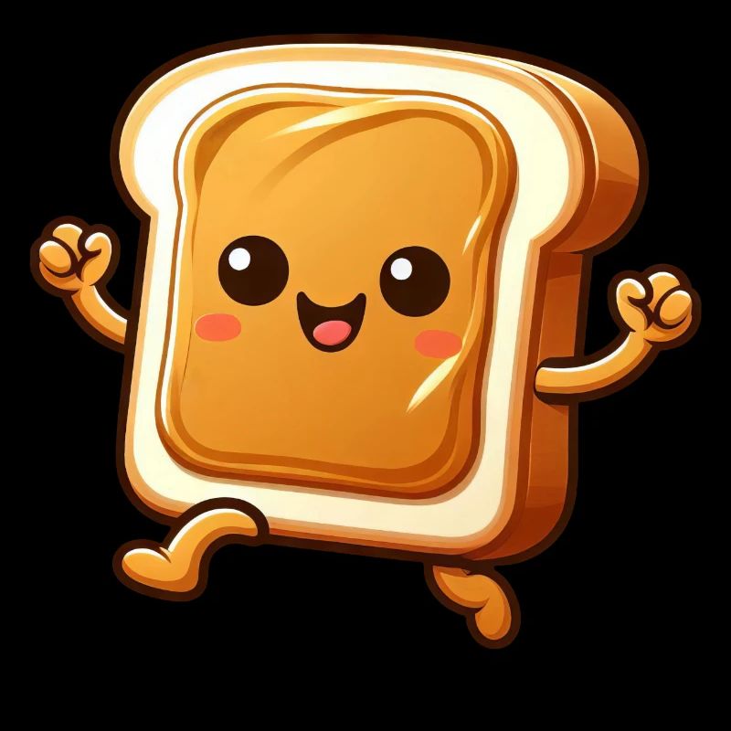 Cute Toast Cartoon Bread Funny