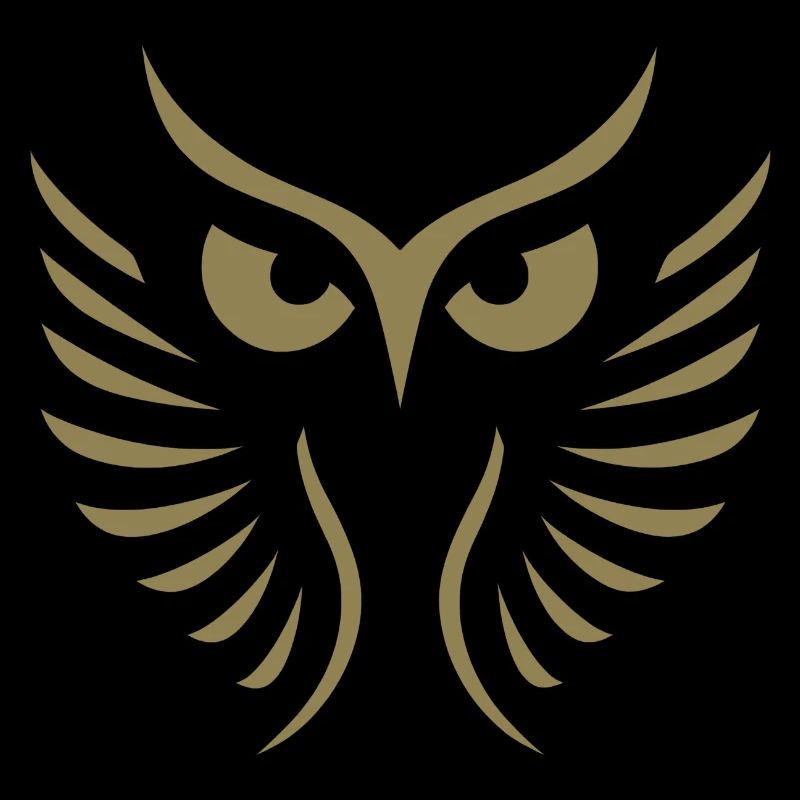 Moderne Eule: Abstrakte, Minimalistische Kunst