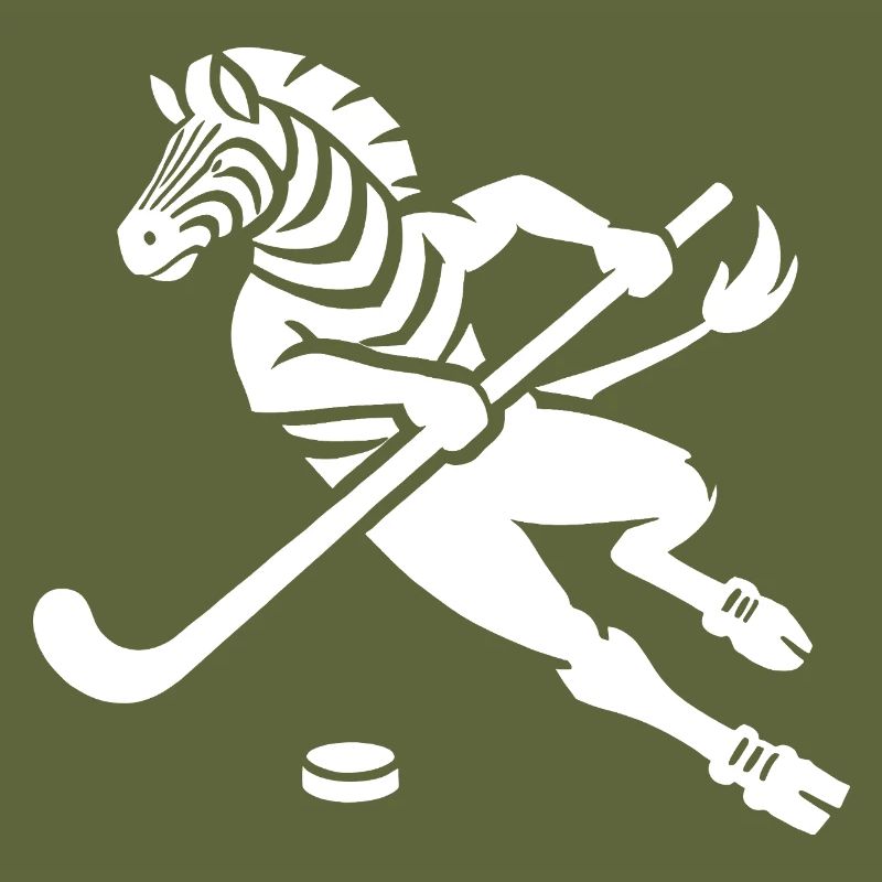 Minimalistisches Zebra Eishockey Silhouette