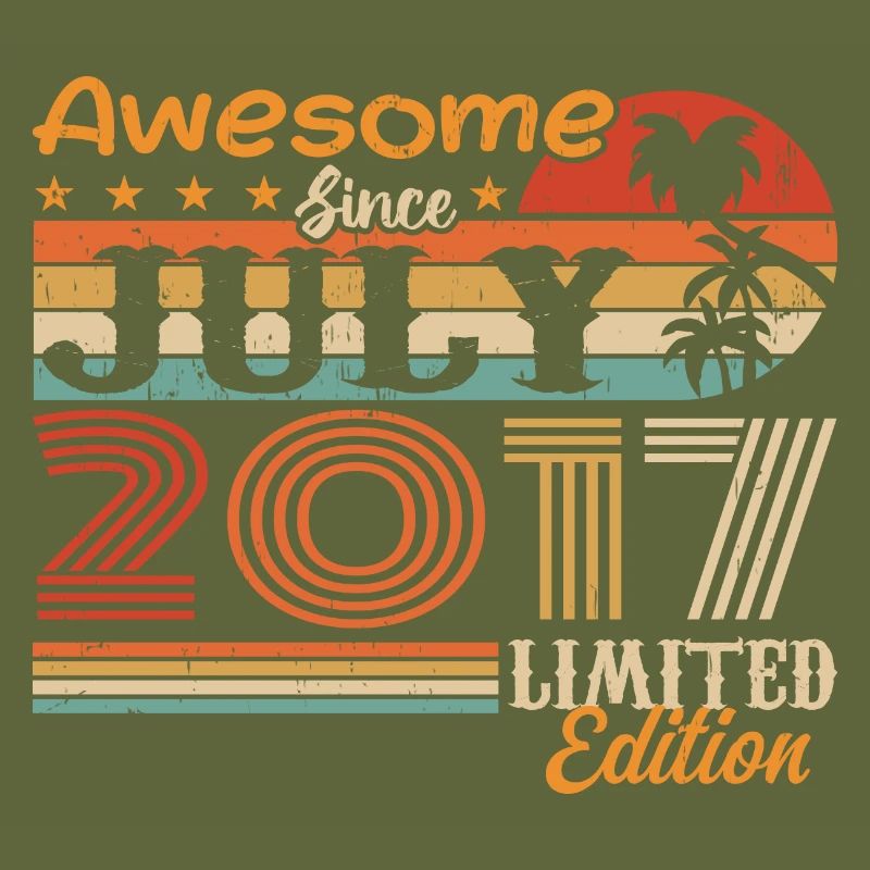 Juli 2017 Juli Geburtstagsgeschenk Juli 2017