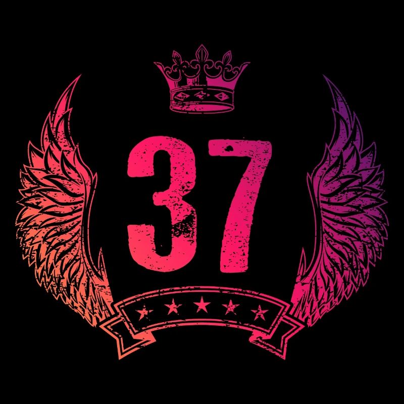 37 Number crown