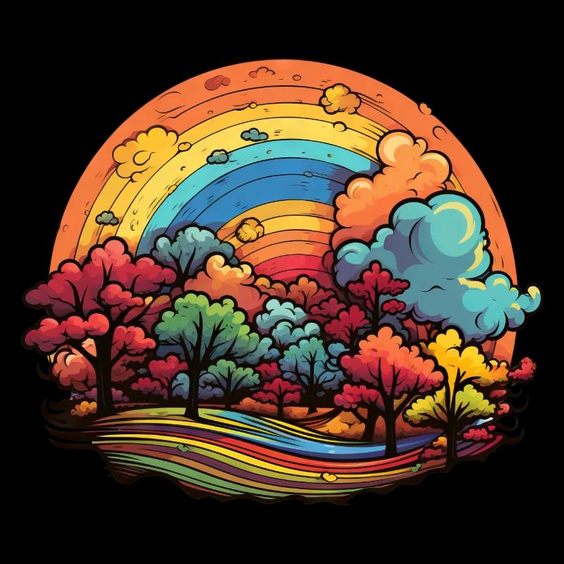 Splendeur des couleurs d’automne : arc-en-ciel de feuilles