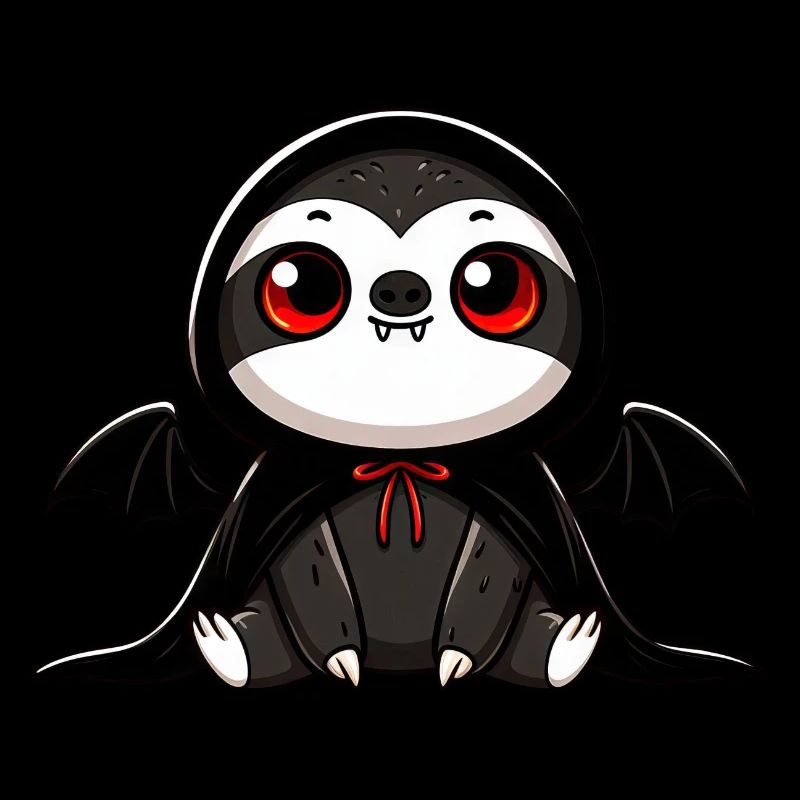 Cute Halloween Sloth Vampire Bat