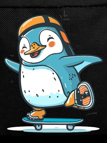 Gleiten Sie mit diesem Pinguin