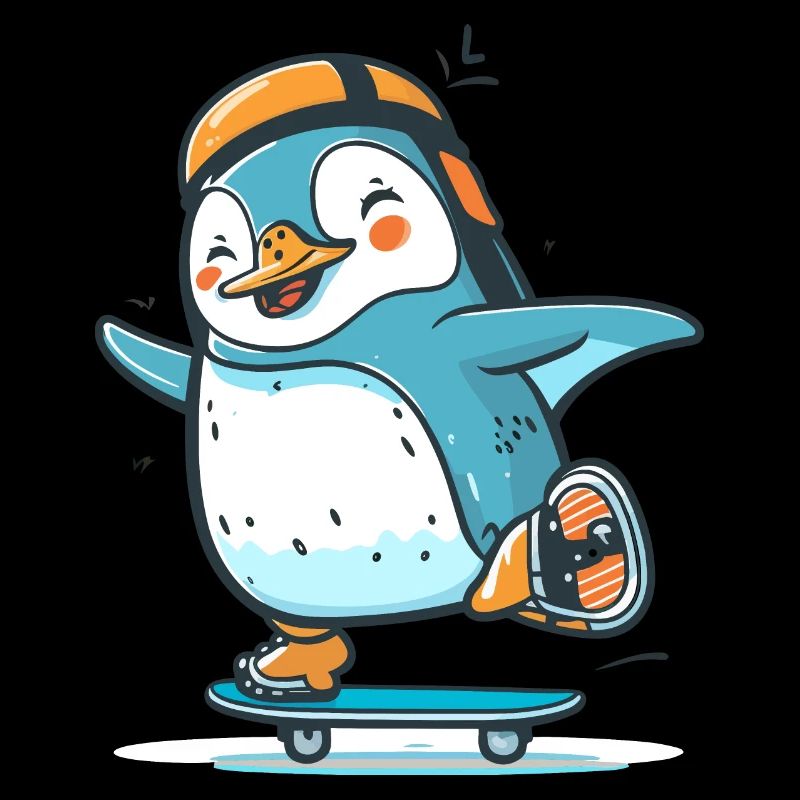 Glide with this penguin