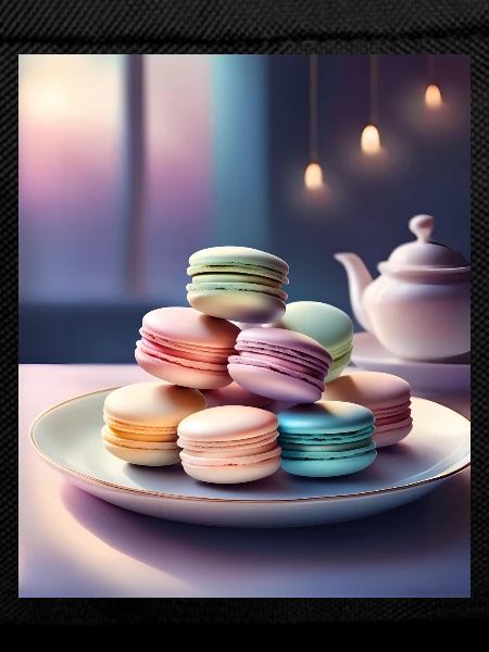 A pile of french macarons