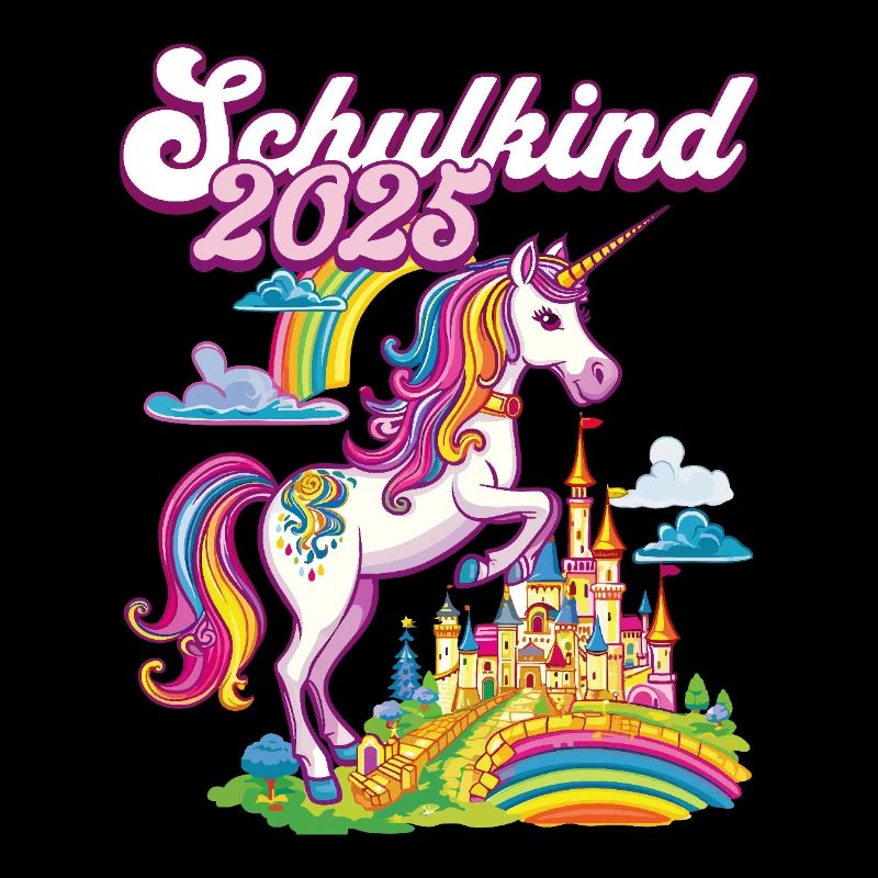 Schulkind 2025 Einhorn Einschulung Schule Schüler