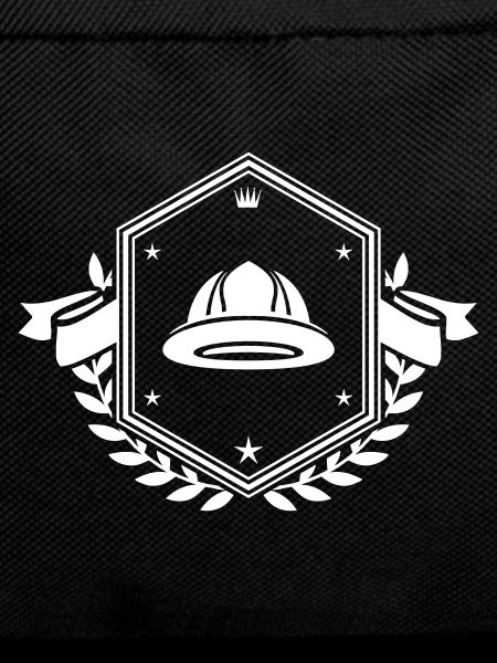 Firefighter's helmet coat of arms