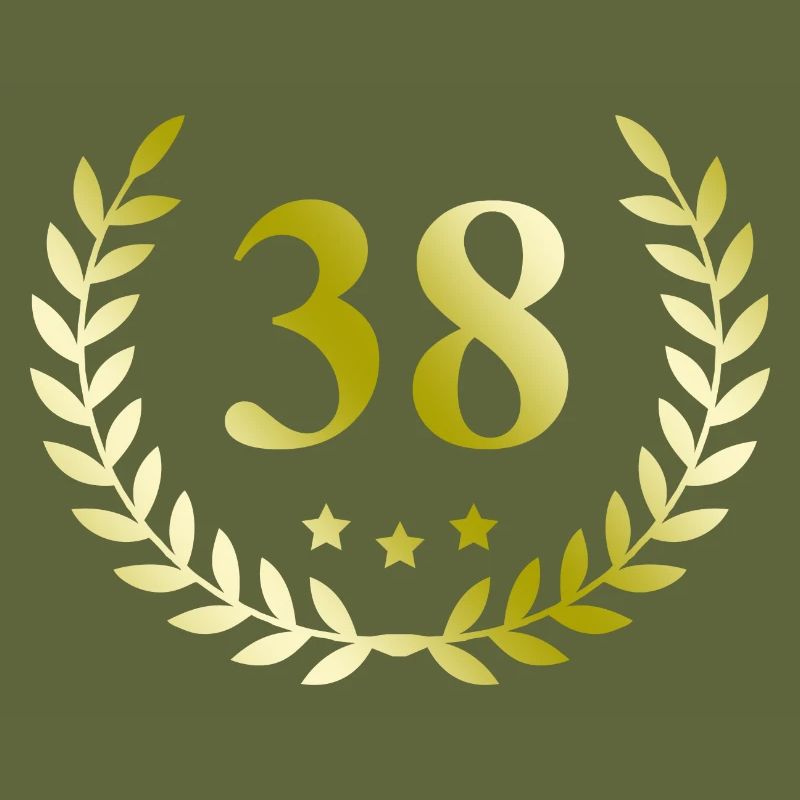 38 Number wreath