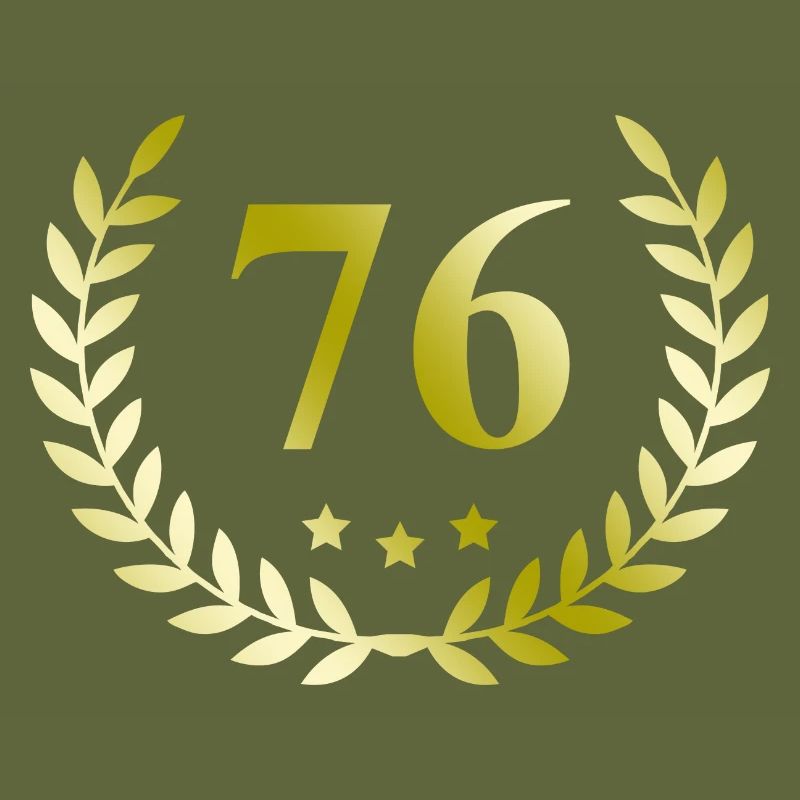 76 Number wreath