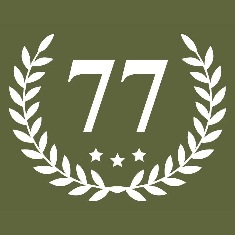 77 Number wreath