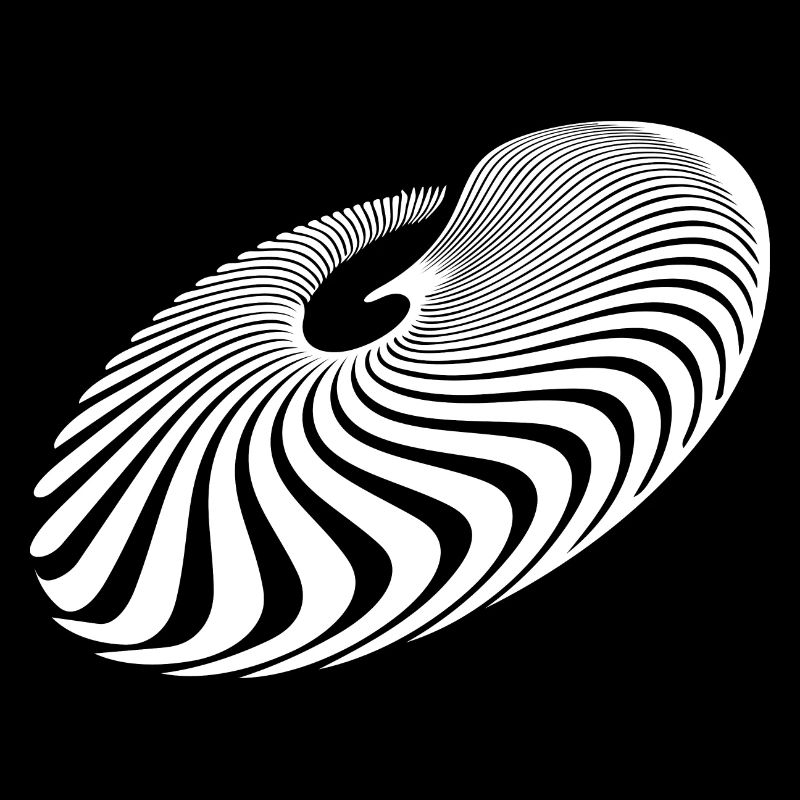 Lignes de cercle géométriques en spirale