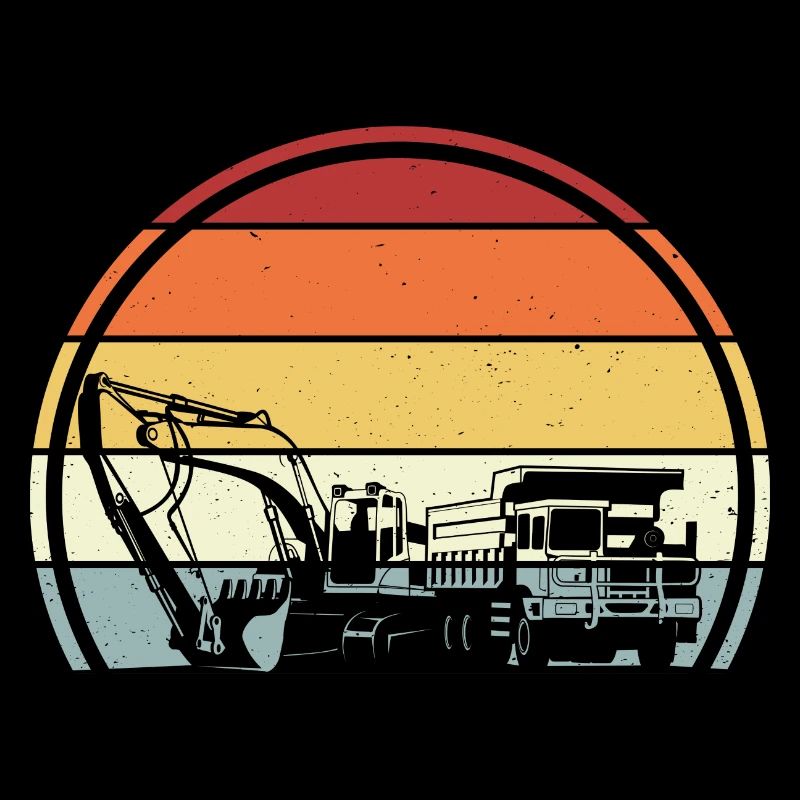 Excavator construction site