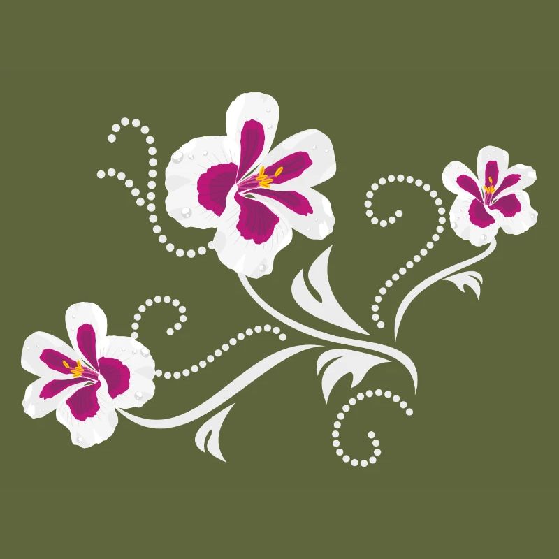 Stilisierte Pelargoniumblüten