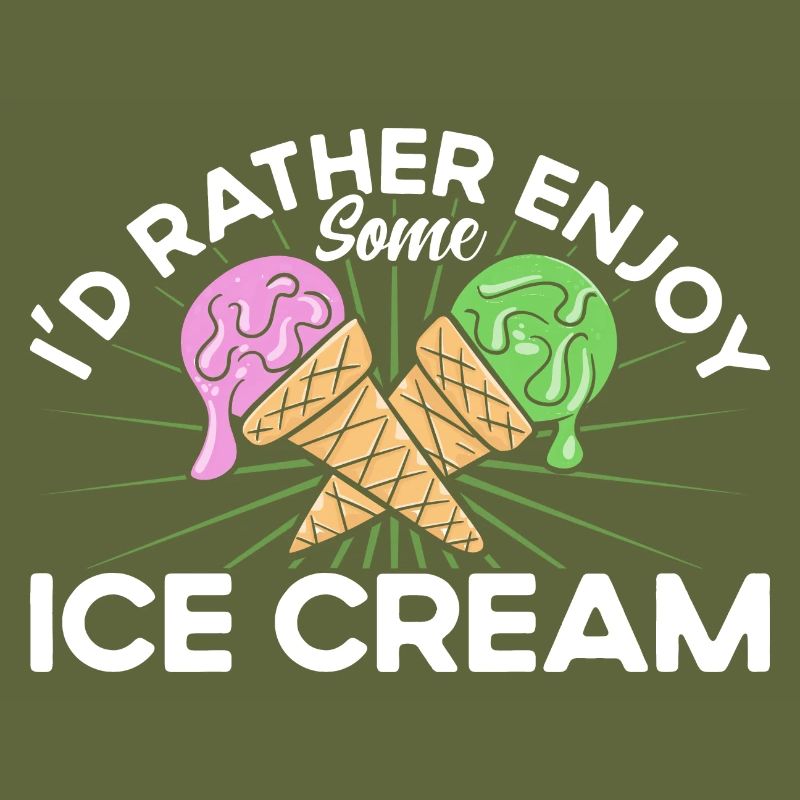 Ich würde lieber ein Eis genießen Eiscreme Geschen
