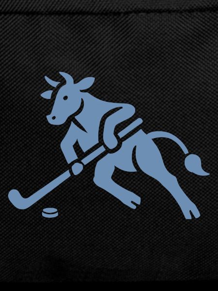 Kuh Bulle Eishockeyspieler Silhouette