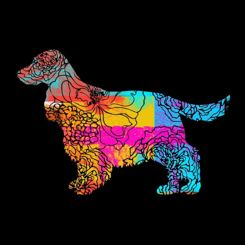 Cocker Spaniel Flowers