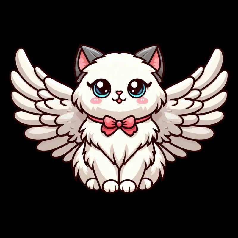 Chat ragdoll mignon dans le style cartoon avec