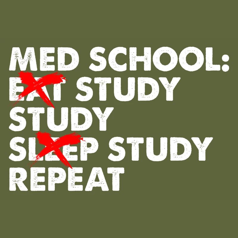Med School Eat Study Sleep Repeat Medical Student
