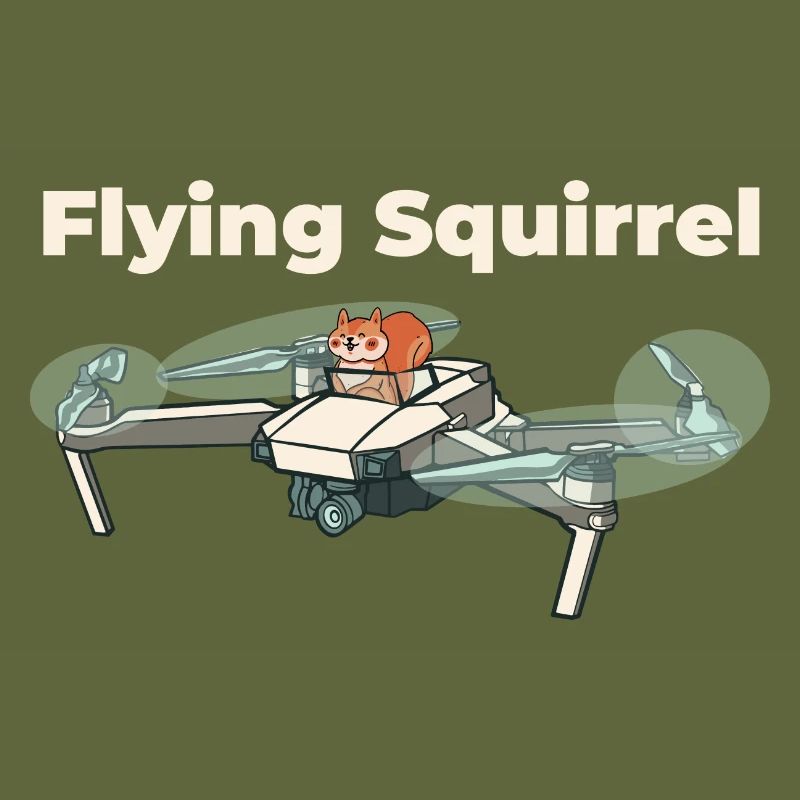 Flughörnchen - Eichhörnchen in Quadrocopter