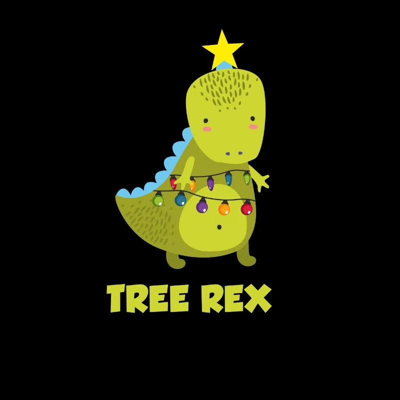 Cute Christmas Tree Rex Dinosaur Dino