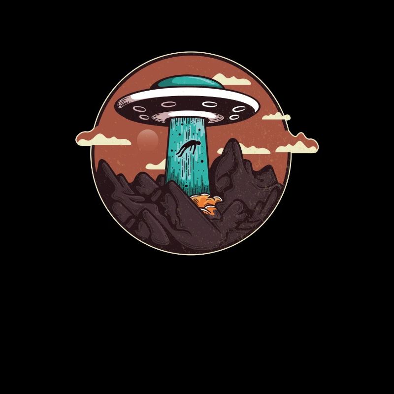 Weinlese-UFO-Raumschiff-Alien Abduction
