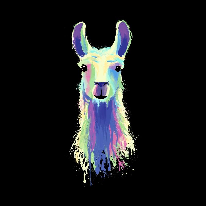 Neon Lama Geschenk Alpaka Llama