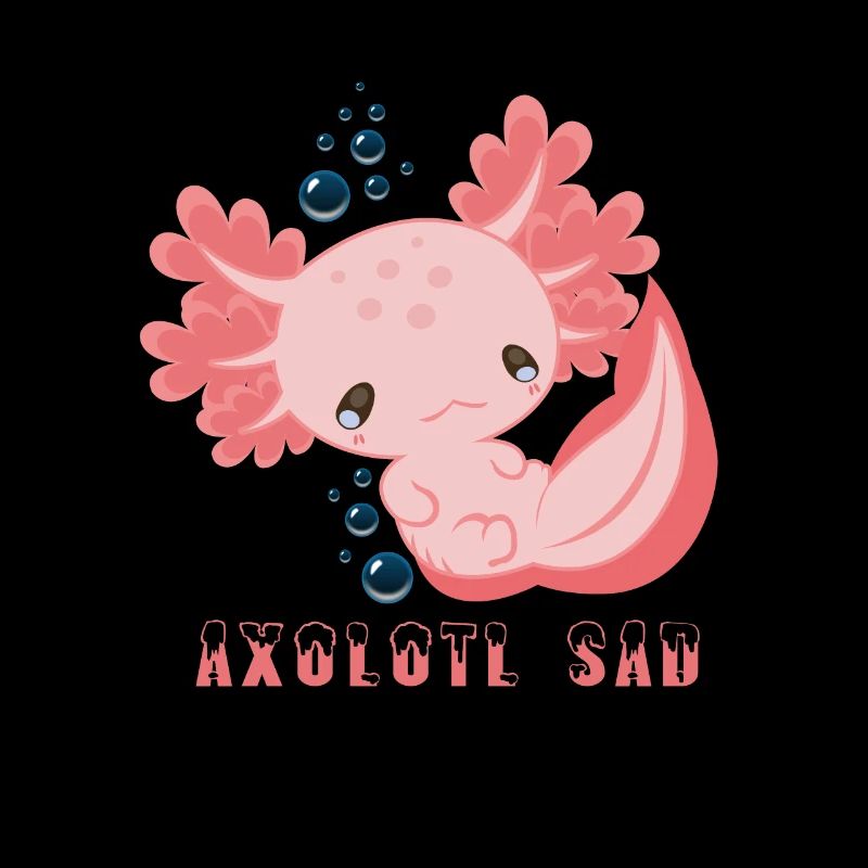 Sad Axolotl Schwanzlurch Salamander