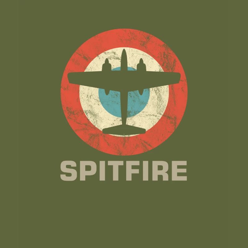 Spitfire Retro Vintage Jet Fighter Shooting Plane