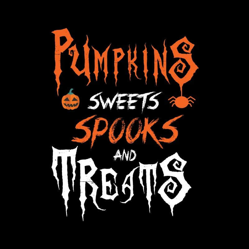Pumpkins Sweets Spooks Trick Or Treat Halloween