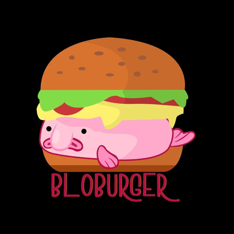 Rosa Blobfisch als Burger