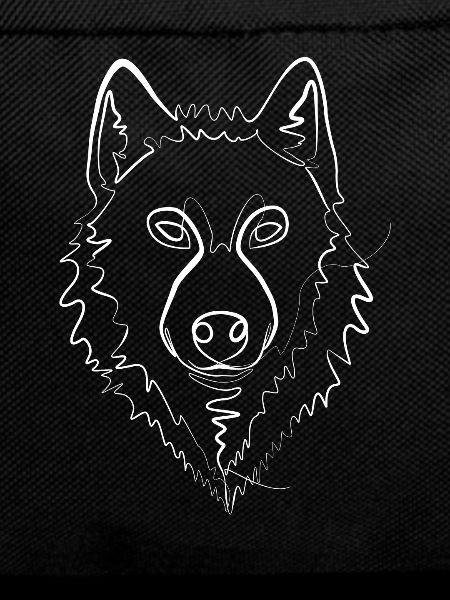 Wolf Shepherd - one line drawing