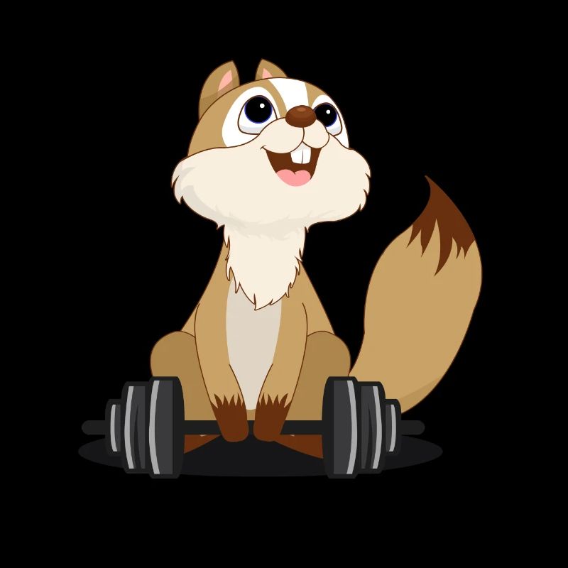 Fitness Eichhörnchen mit Handeln