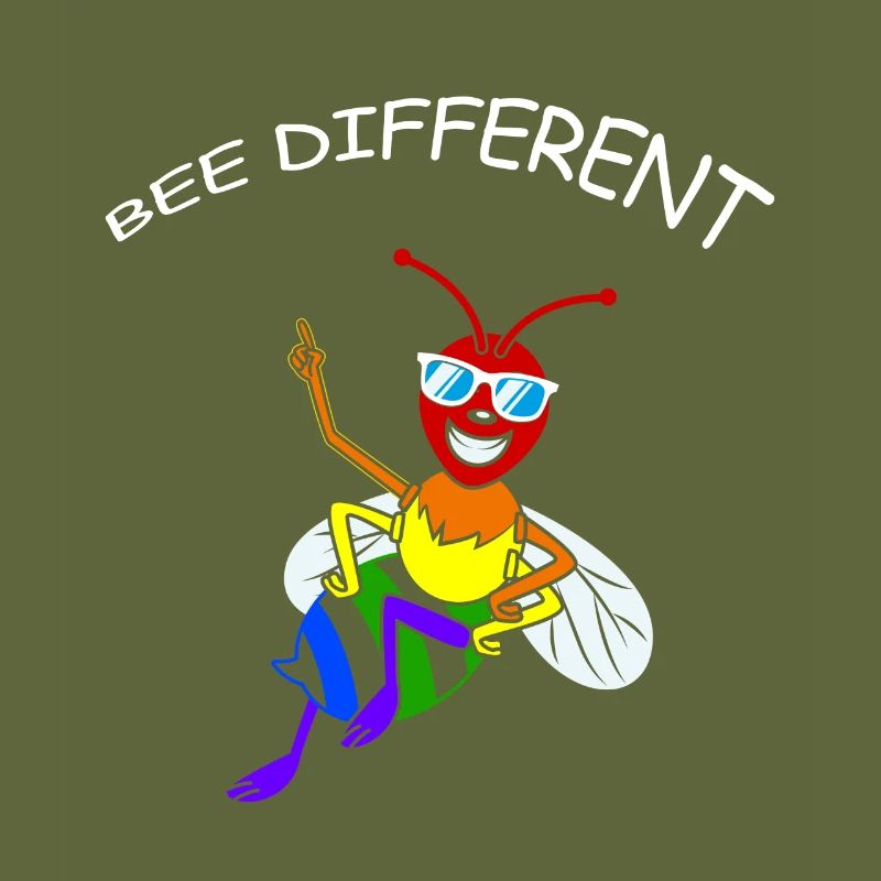 Bee Be Different Gay Pride CSD Rainbow