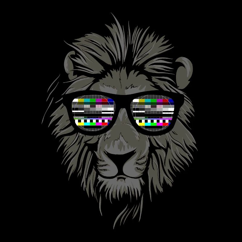 Löwe mit Testbild Sonnenbrille Party Kostüm