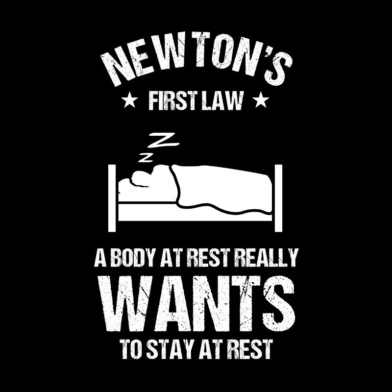 Science Puns Geeks Lazy Sleepy Head Gift Newton's