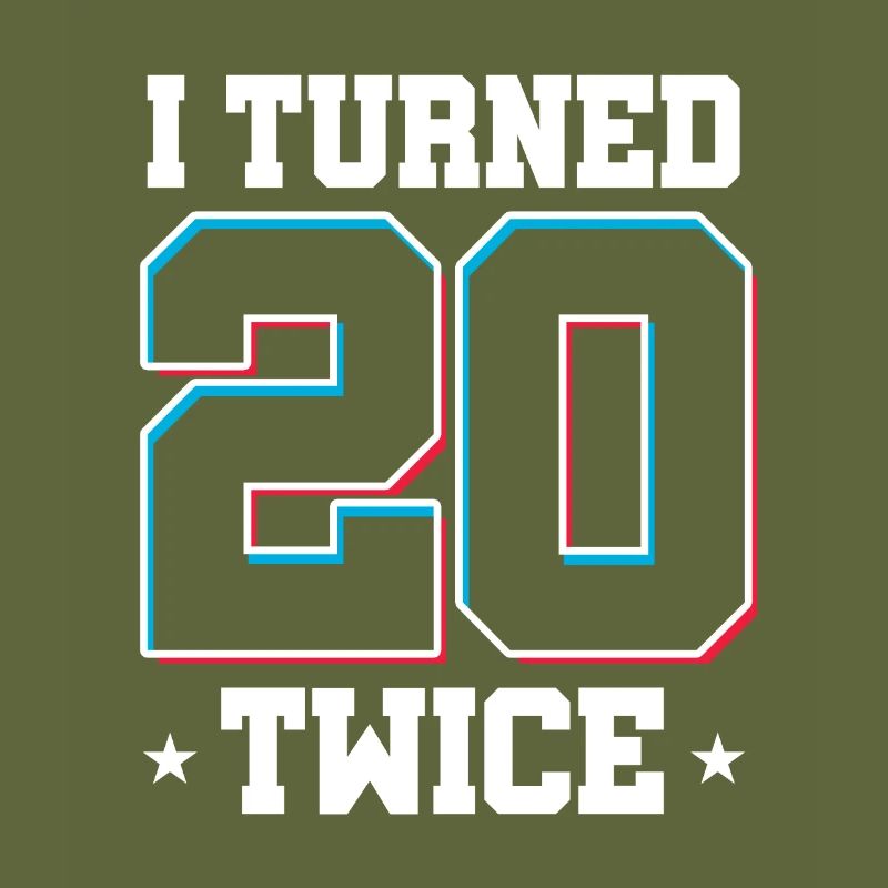 Cadeau de célébration du 40 e anniversaire J'ai eu 20 ans deux fois