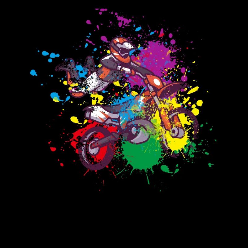 Colored Motocross gift for Biker