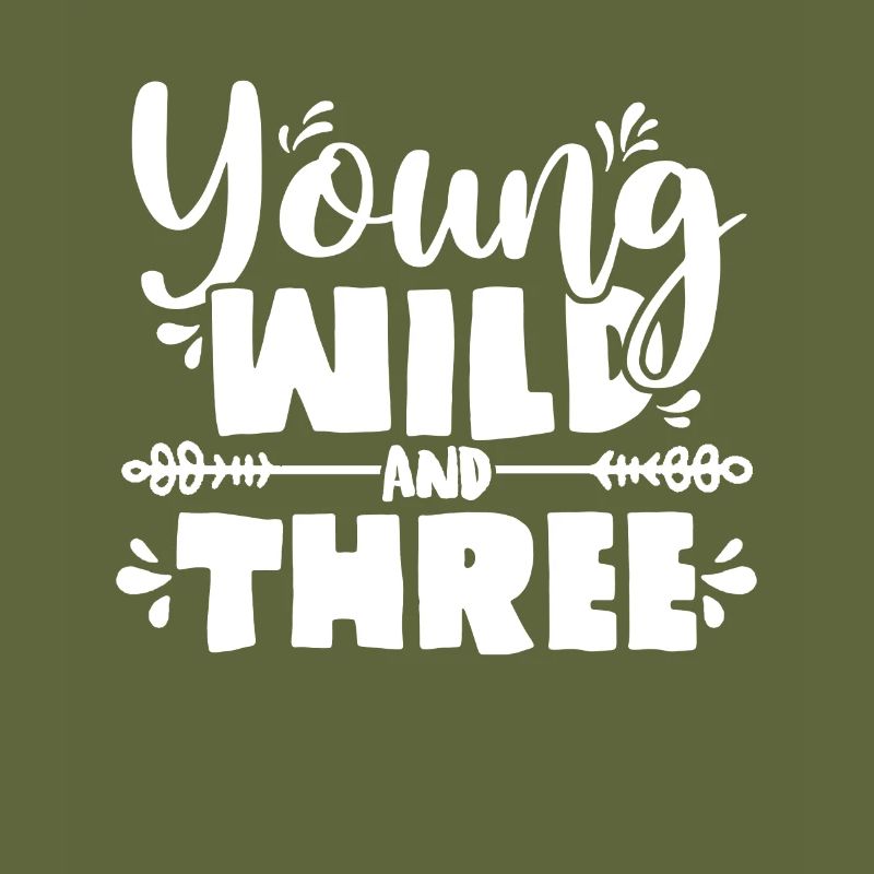 Young Wild Three 3. Geburtstag Mädchen Junge