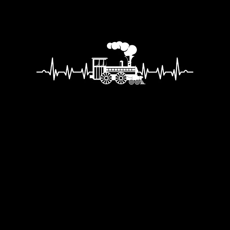 Train Heartbeat Locomotive Train Driver Gift